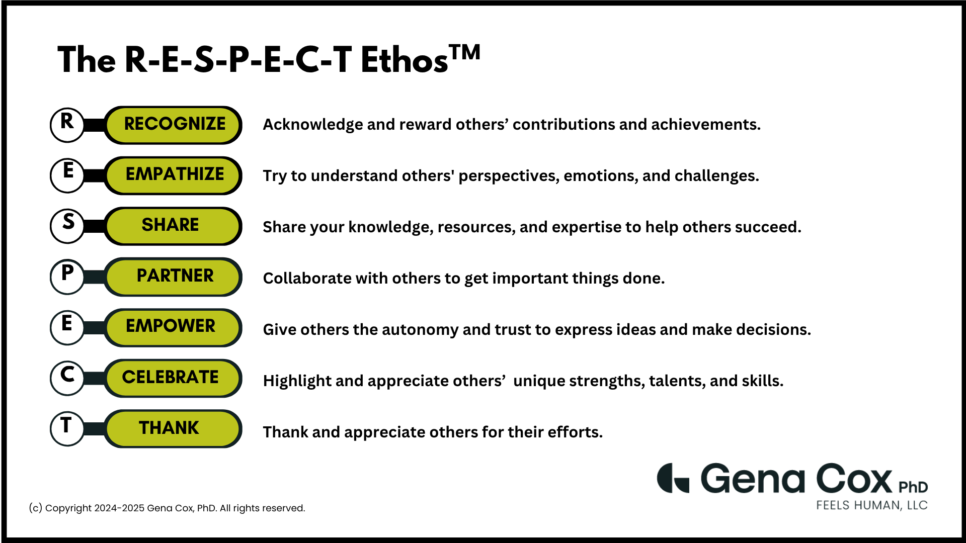 GENERAL - RESPECT ETHOS